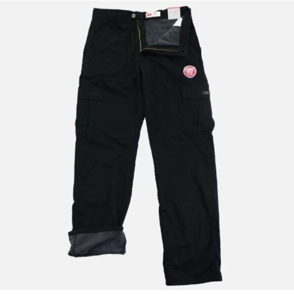 Wrangler W38 L34 Fleece Lined Cargo Men's Pants Black Warm Comfortable New - Picture 1 of 15